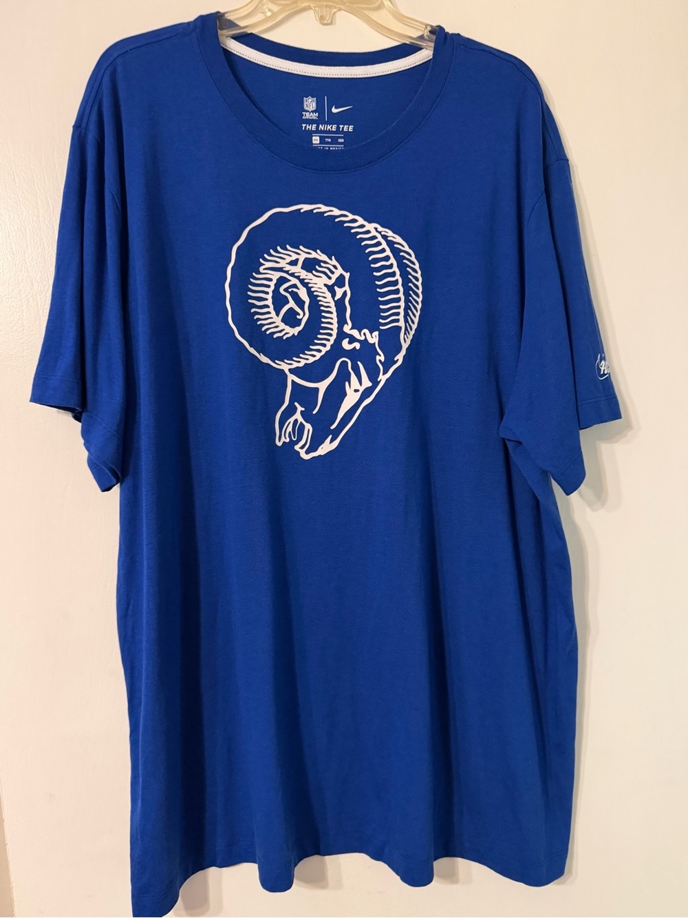 Nike Men’s Royal Blue LA Rams Throwback Logo Tee Sz XXL